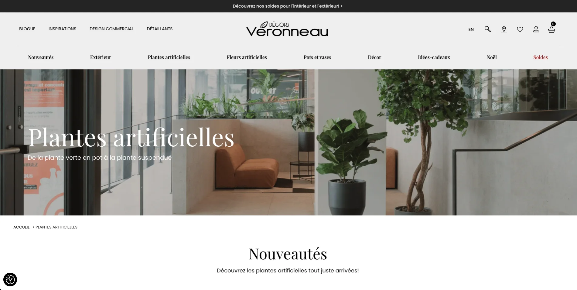 Aperçu du site de Décors Véronneau