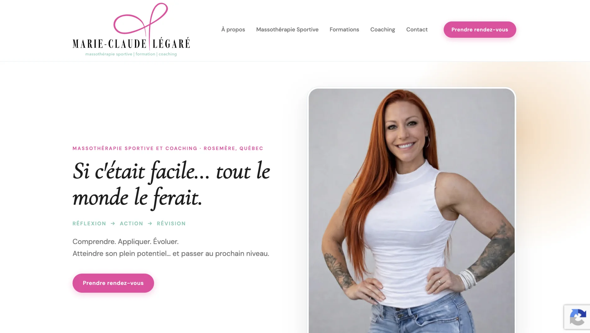 Aperçu du site de Massothérapie Marie-Claude Légaré