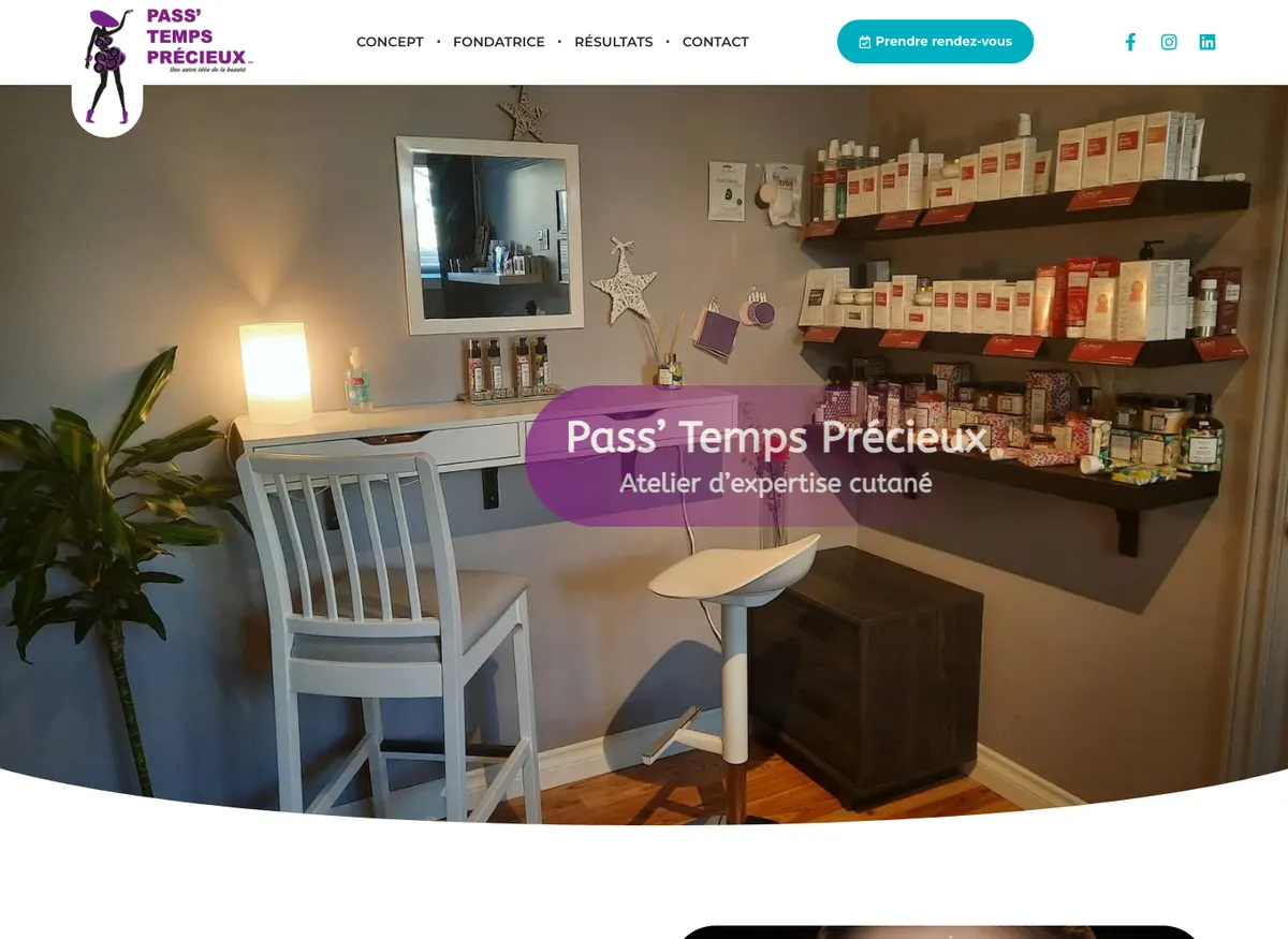 Aperçu du site de Pass’Temps Précieux
